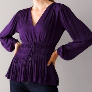 WHITE HOUSE BLACK MARKET PURPLE TOP